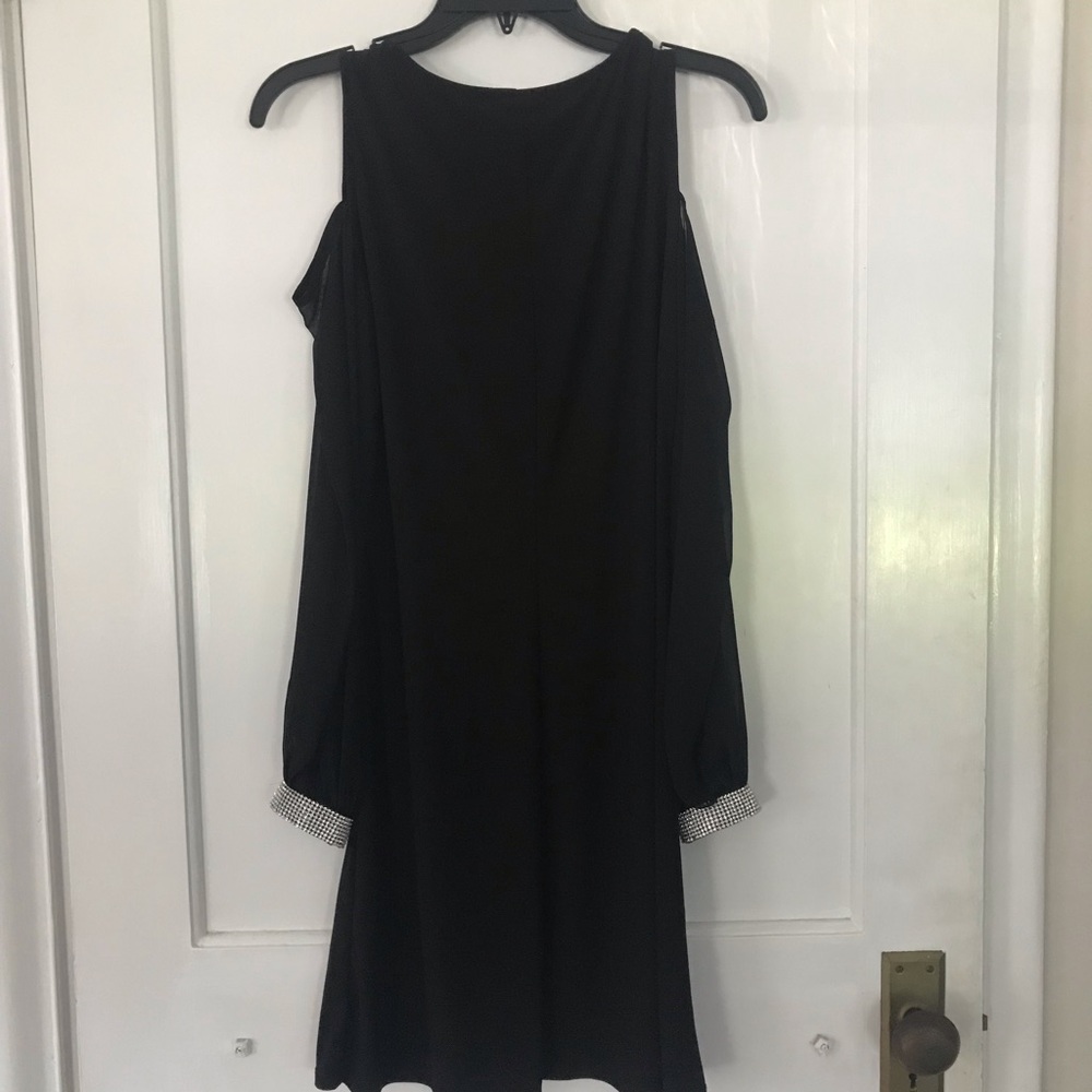 MSK dress with sequin cuffs